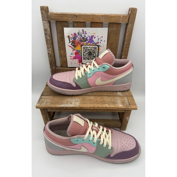 Jordan 1 Low SE Easter Arctic Punch Purple Pulse Womens Size 9 DJ5196-615 - Picture 9 of 11